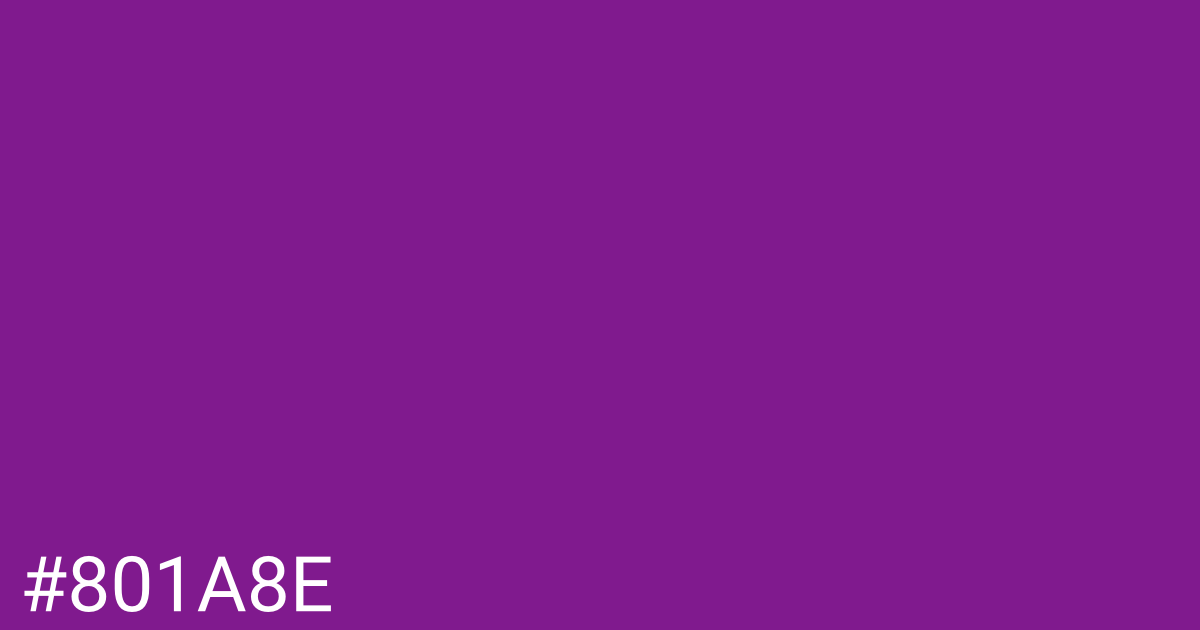 Hex color #801a8e graphic