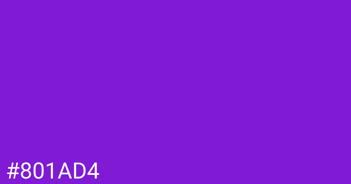 Hex color #801ad4 graphic