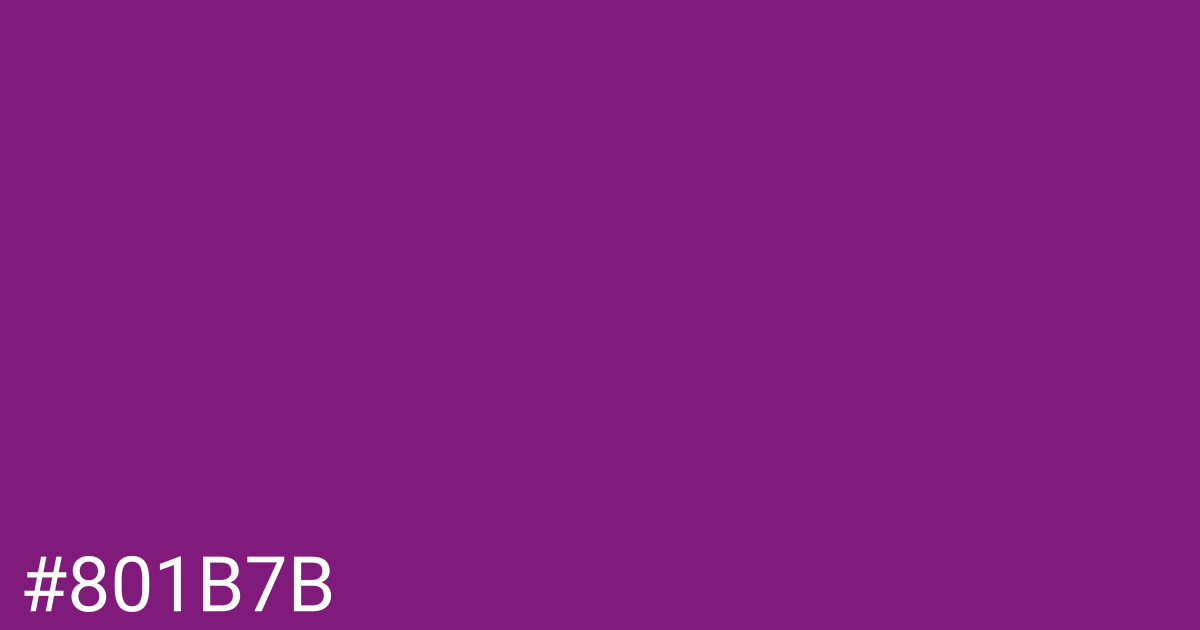 Hex color #801b7b graphic