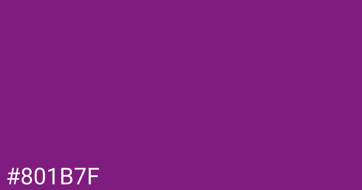 Hex color #801b7f graphic