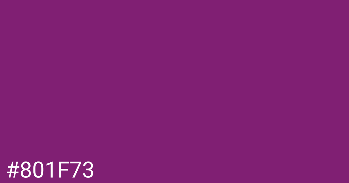 Hex color #801f73 graphic