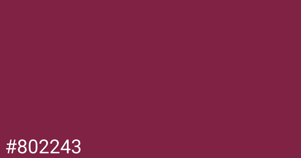 Hex color #802243 graphic