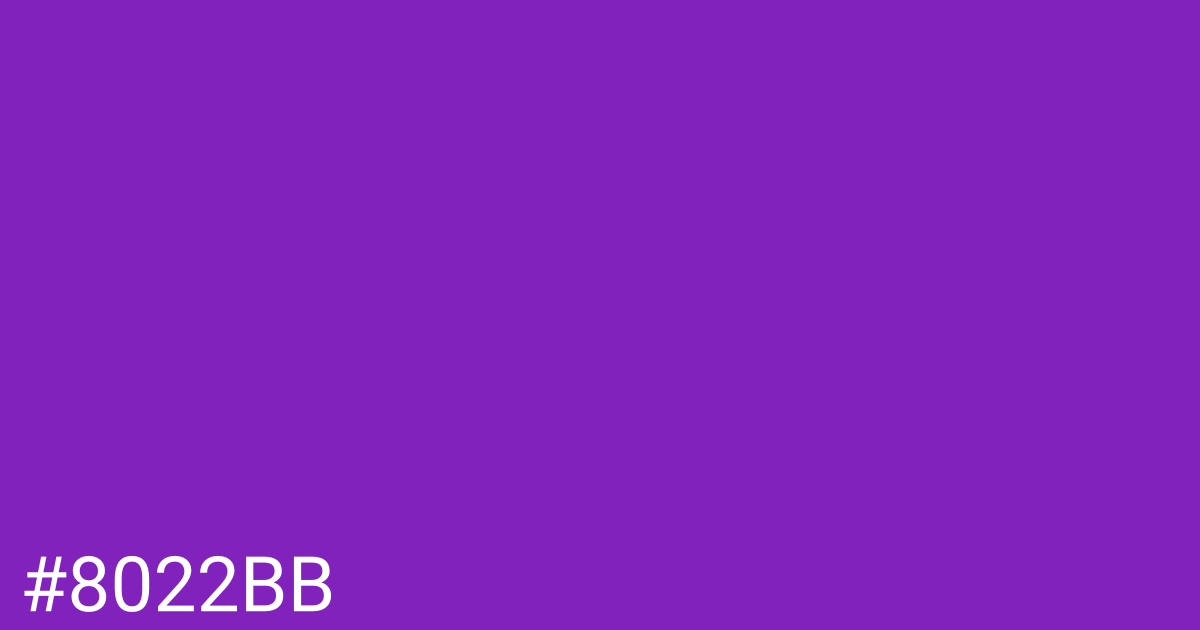 Hex color #8022bb graphic