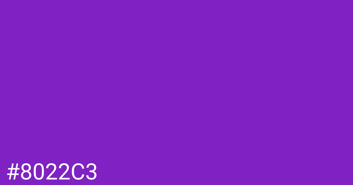 Hex color #8022c3 graphic