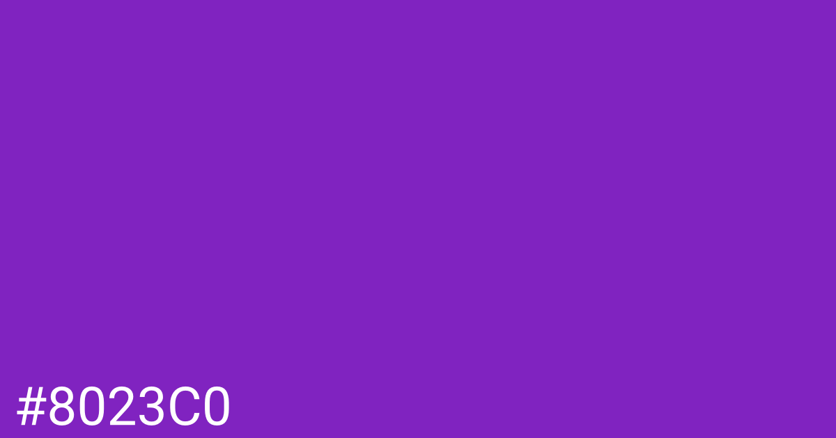 Hex color #8023c0 graphic