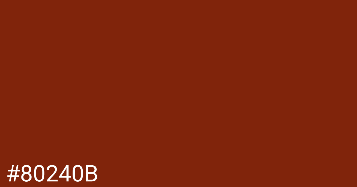 Hex color #80240b graphic