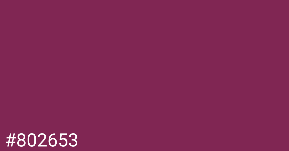 Hex color #802653 graphic