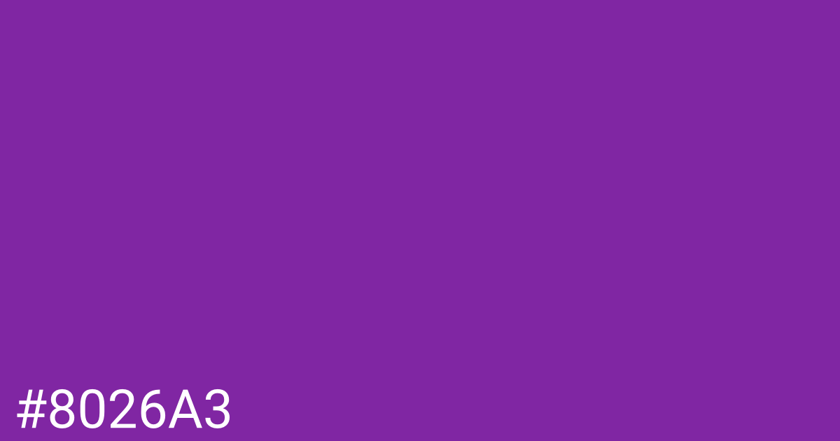 Hex color #8026a3 graphic