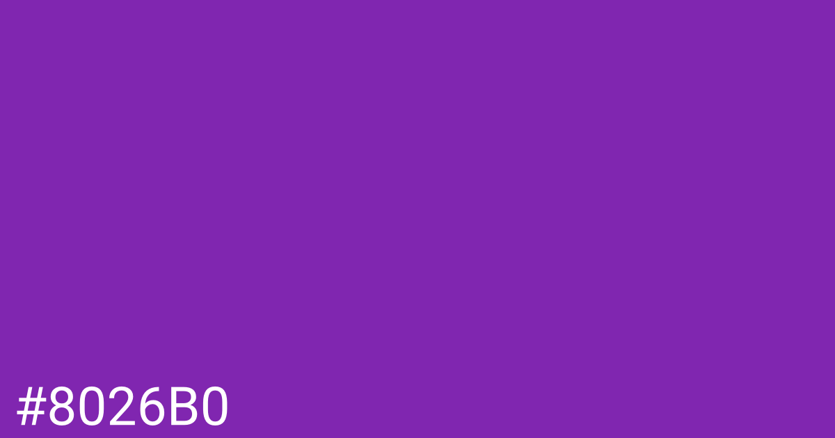 Hex color #8026b0 graphic