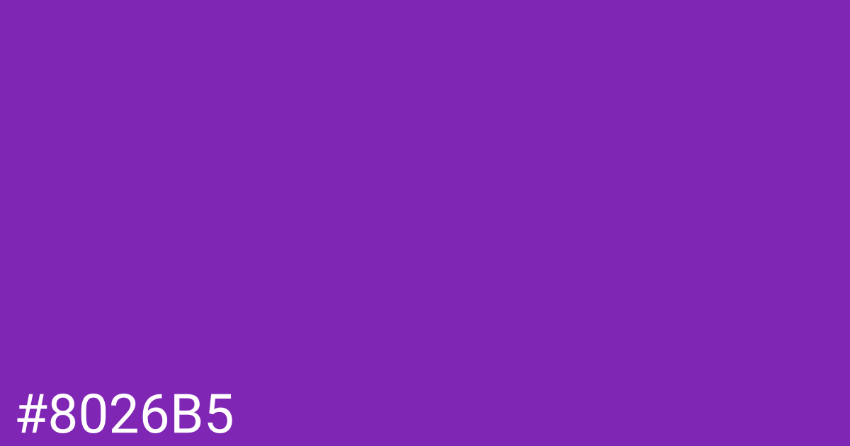 Hex color #8026b5 graphic