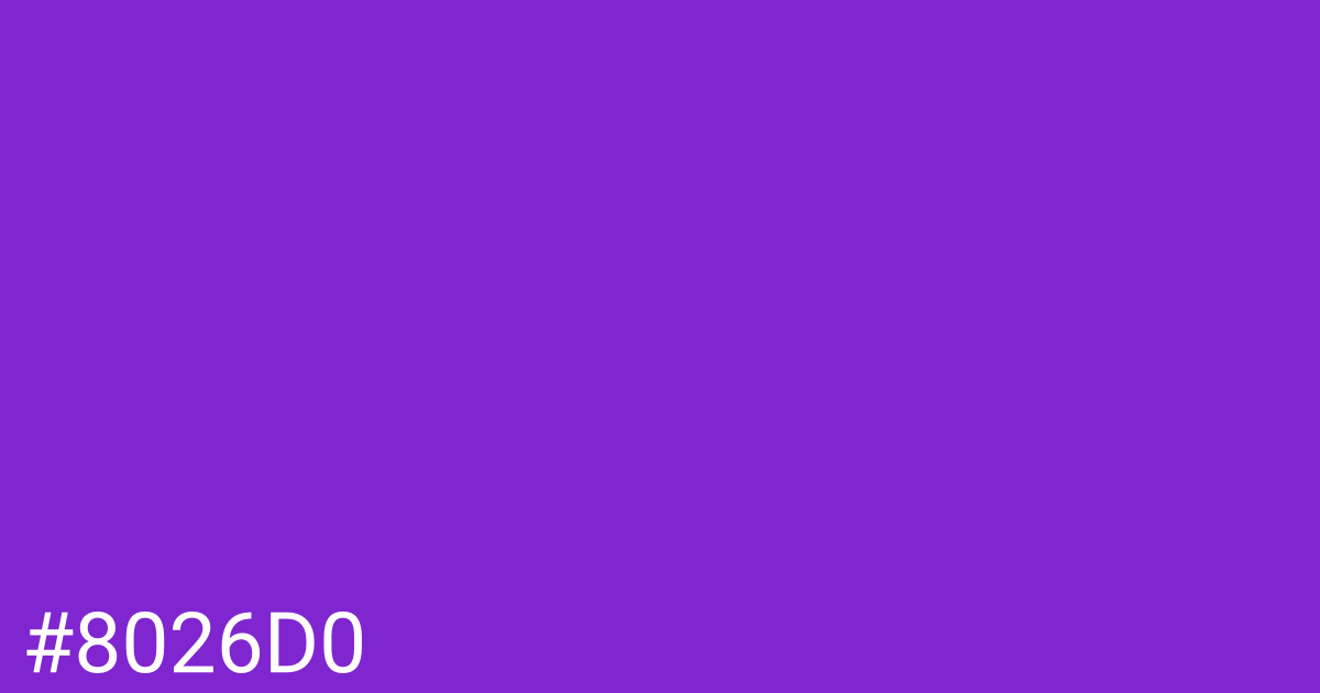 Hex color #8026d0 graphic