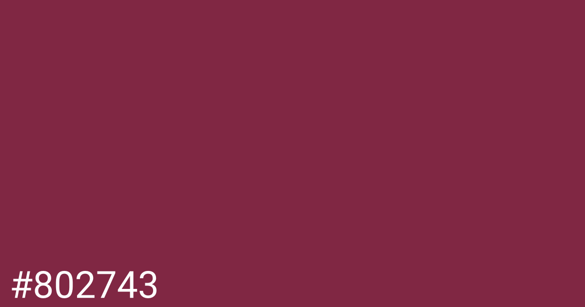 Hex color #802743 graphic