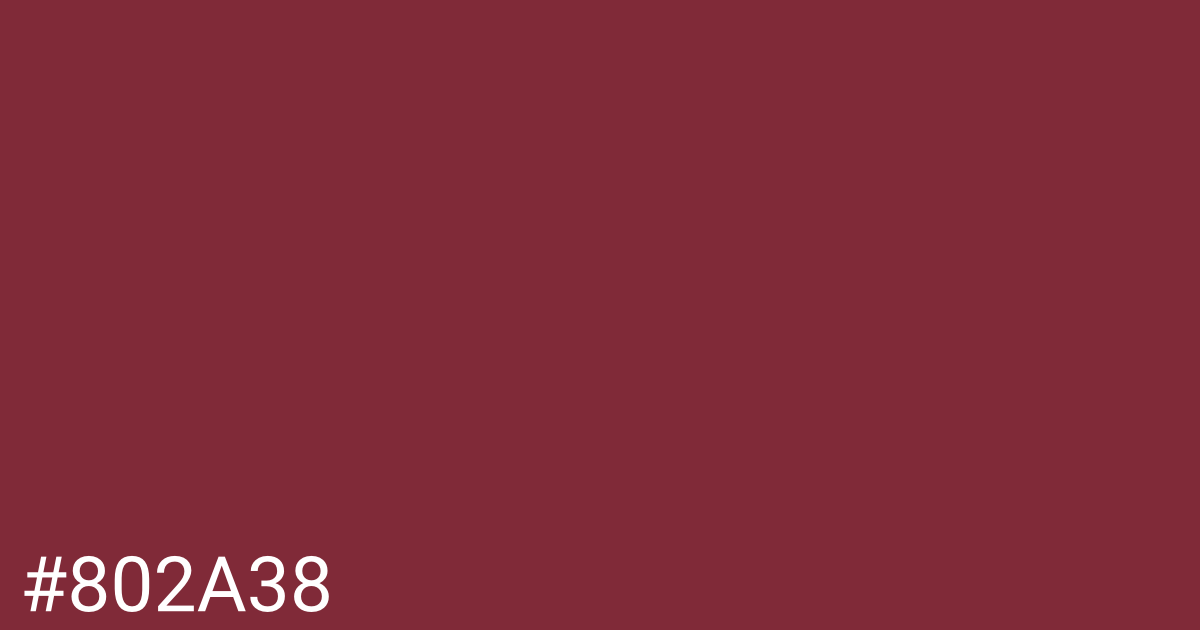 Hex color #802a38 graphic