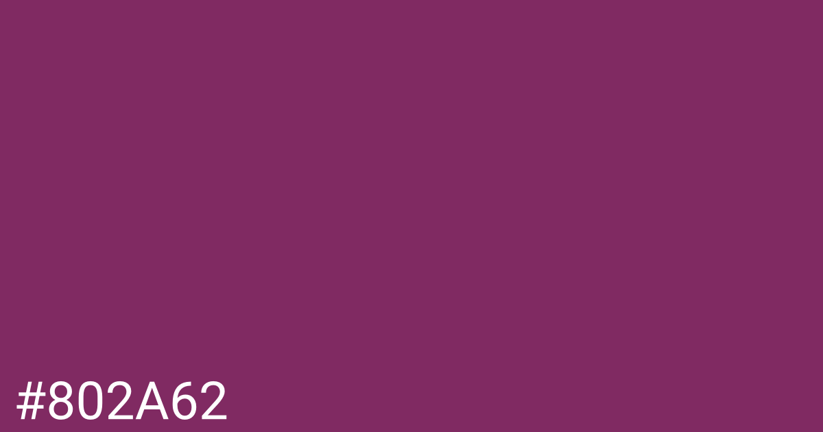 Hex color #802a62 graphic