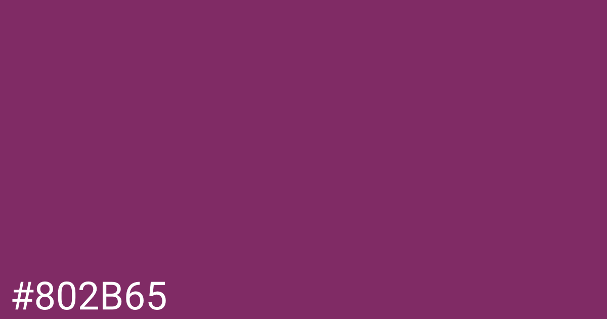 Hex color #802b65 graphic