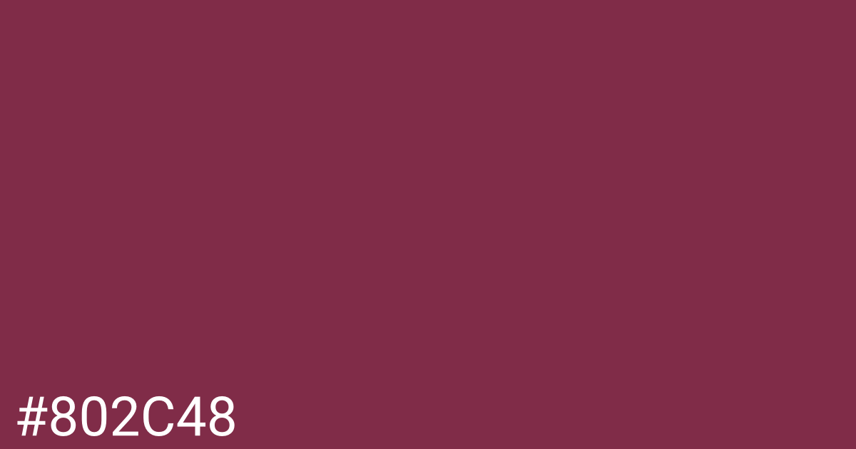 Hex color #802c48 graphic