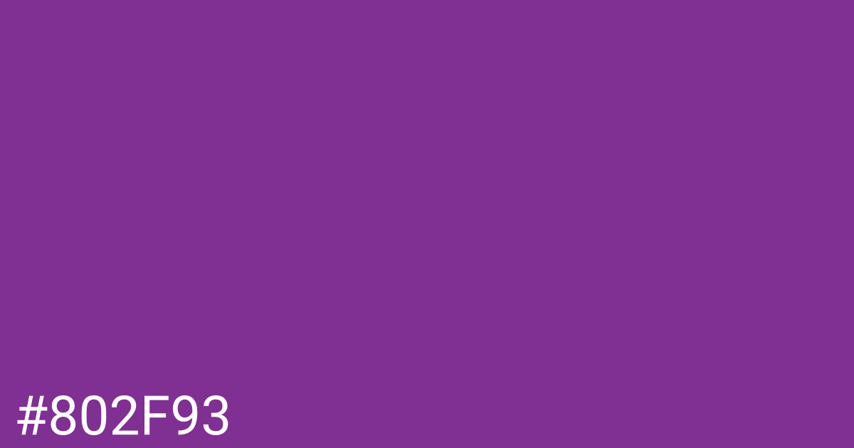 Hex color #802f93 graphic