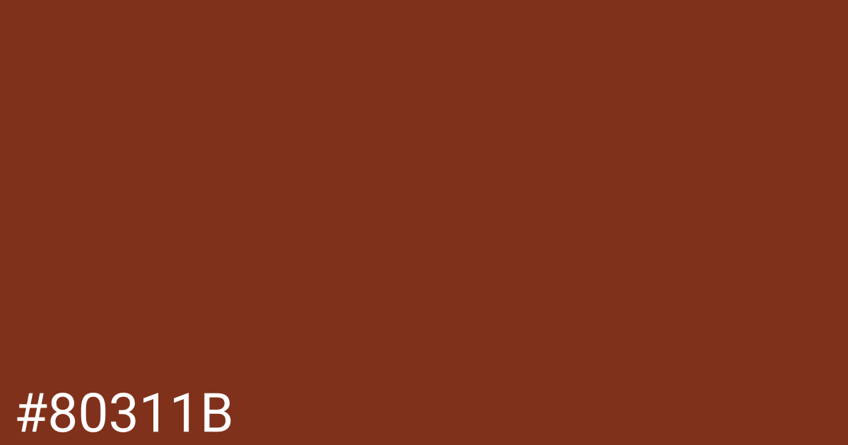 Hex color #80311b graphic