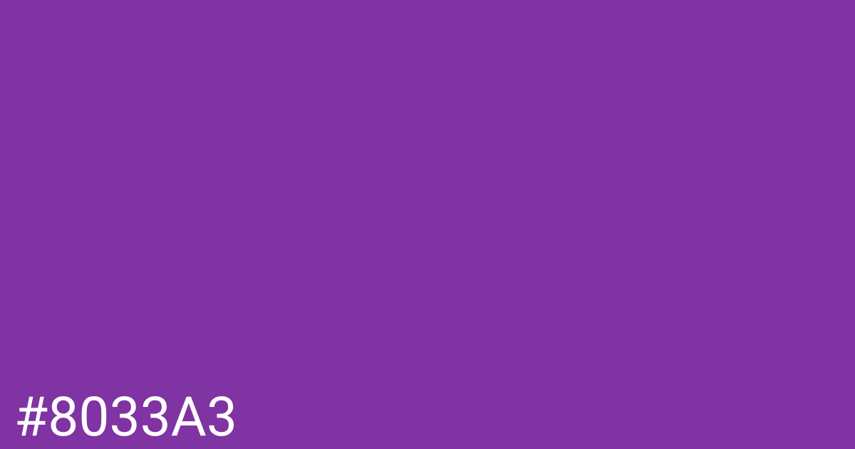 Hex color #8033a3 graphic