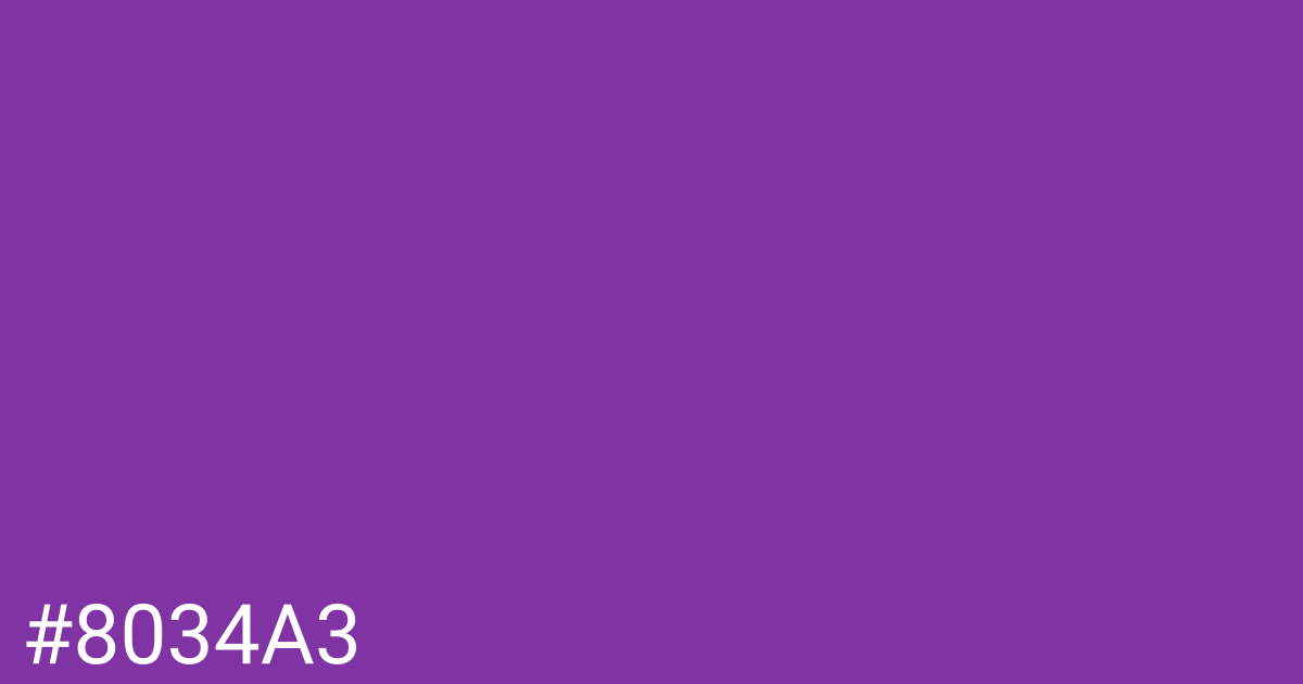 Hex color #8034a3 graphic