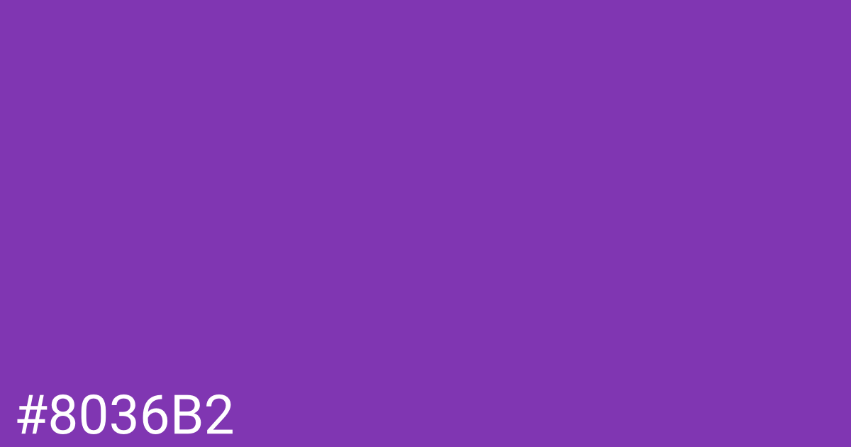 Hex color #8036b2 graphic