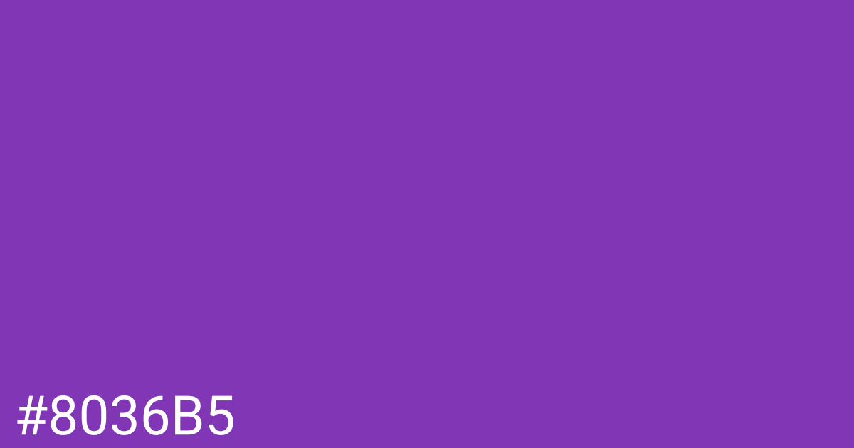 Hex color #8036b5 graphic