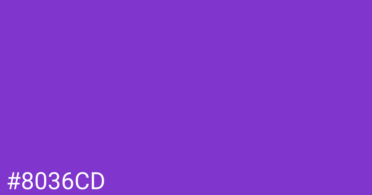 Hex color #8036cd graphic