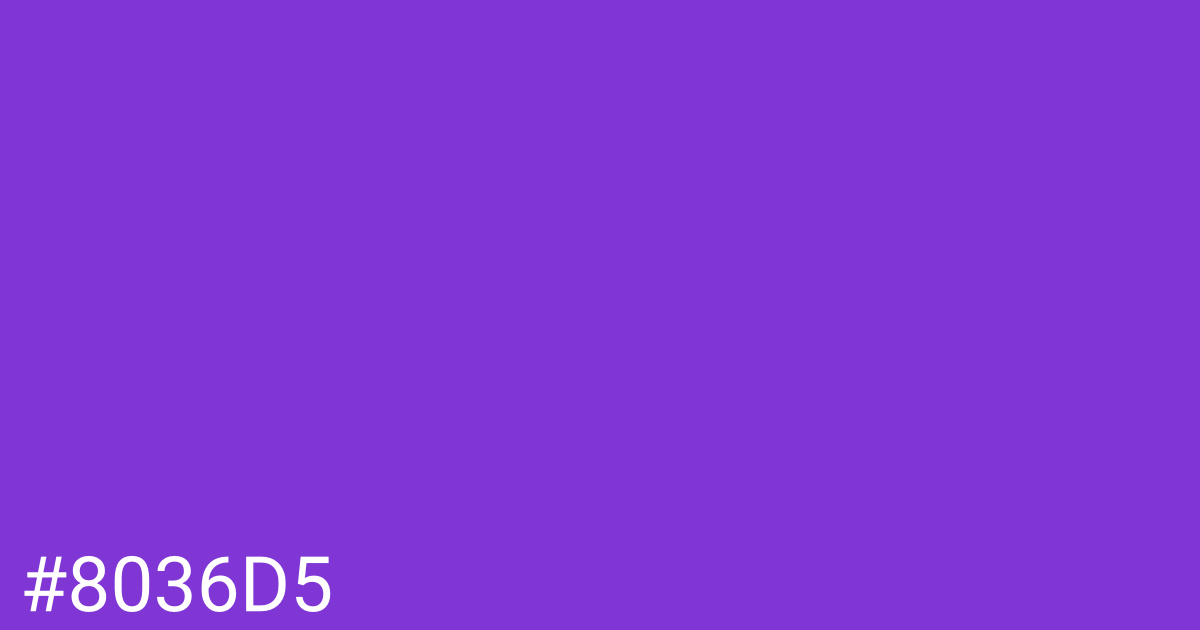 Hex color #8036d5 graphic