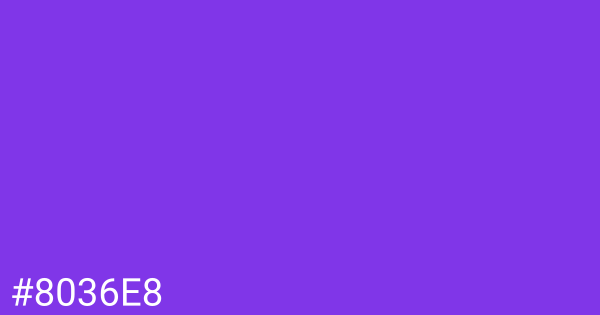 Hex color #8036e8 graphic