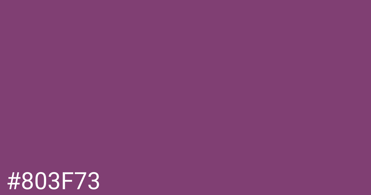 Hex color #803f73 graphic