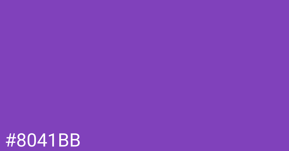 Hex color #8041bb graphic