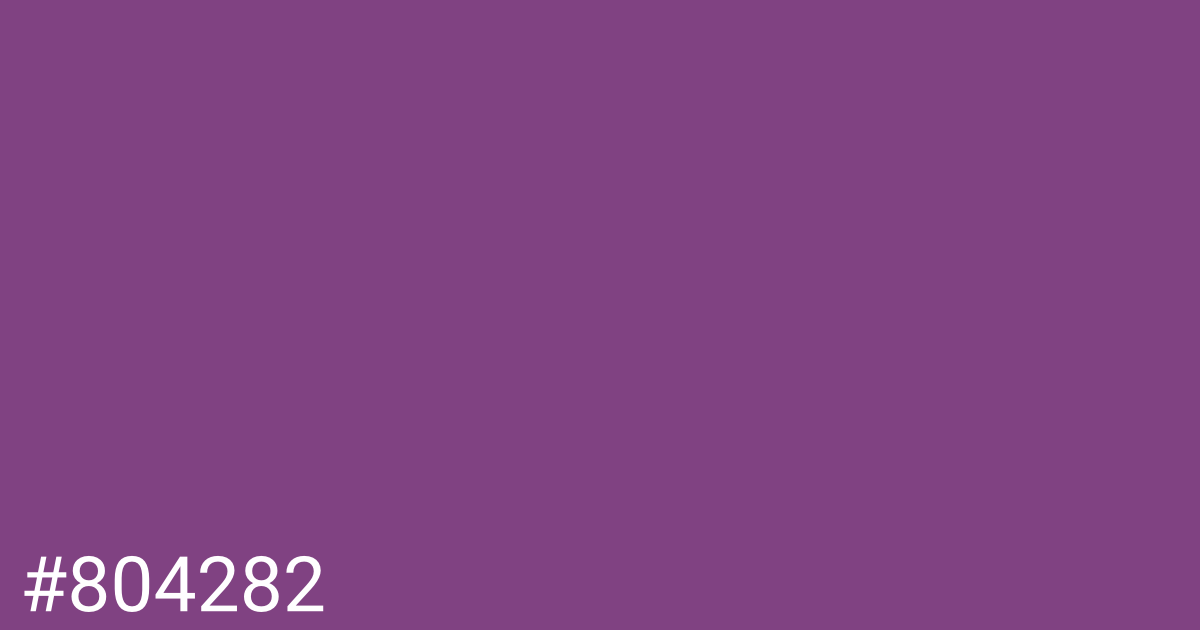 Hex color #804282 graphic