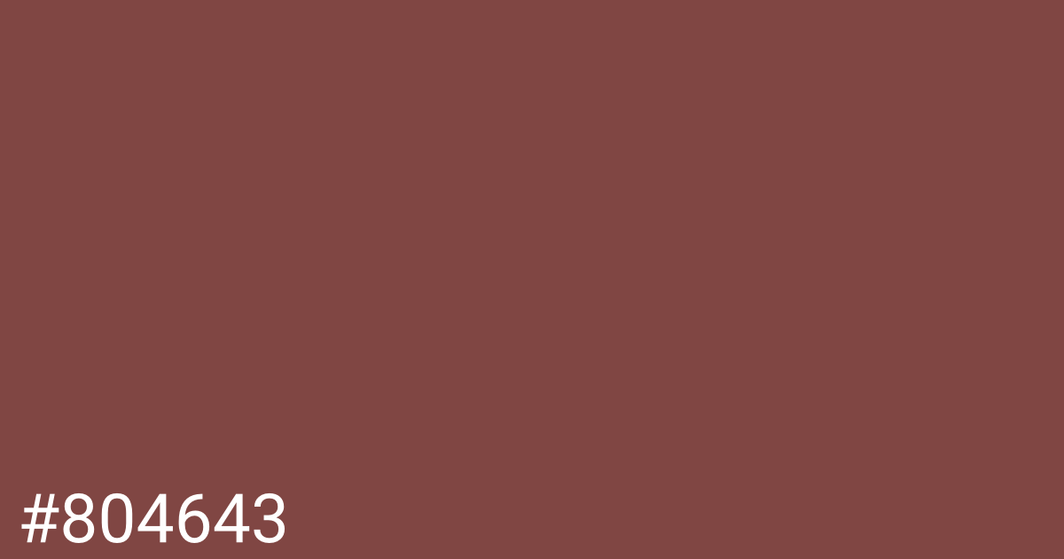 Hex color #804643 graphic