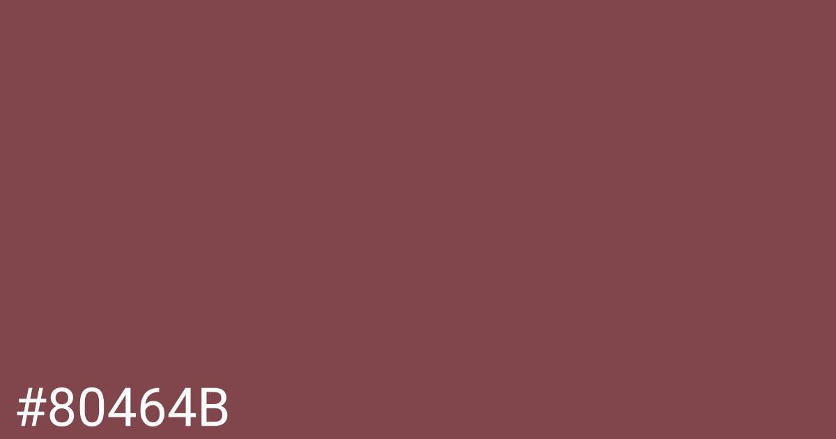 Hex color #80464b graphic