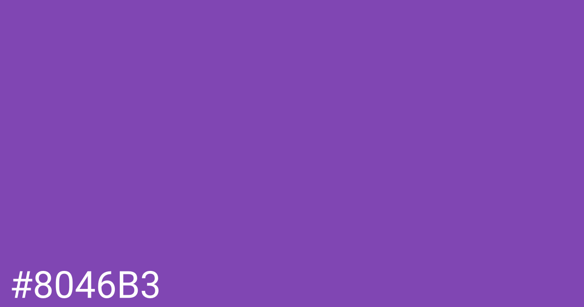 Hex color #8046b3 graphic