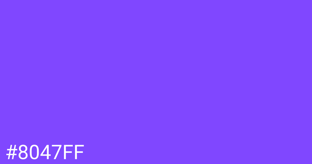 Hex color #8047ff graphic
