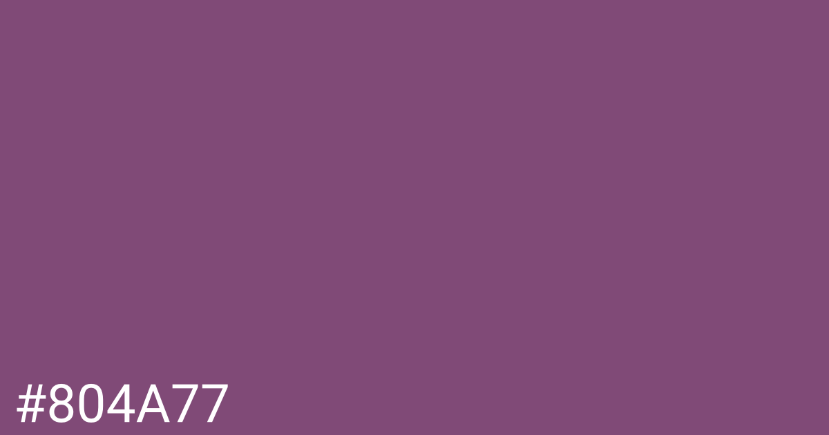 Hex color #804a77 graphic