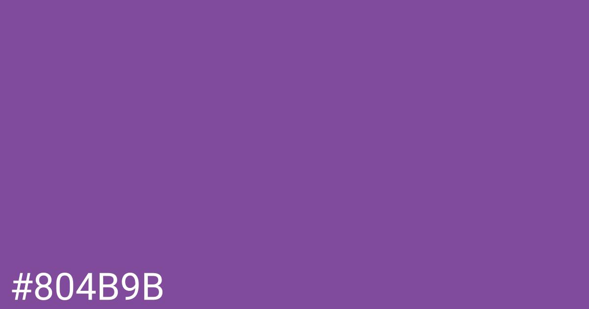 Hex color #804b9b graphic