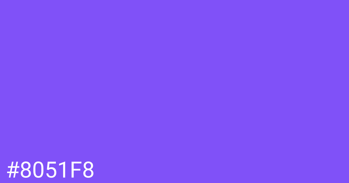 Hex color #8051f8 graphic