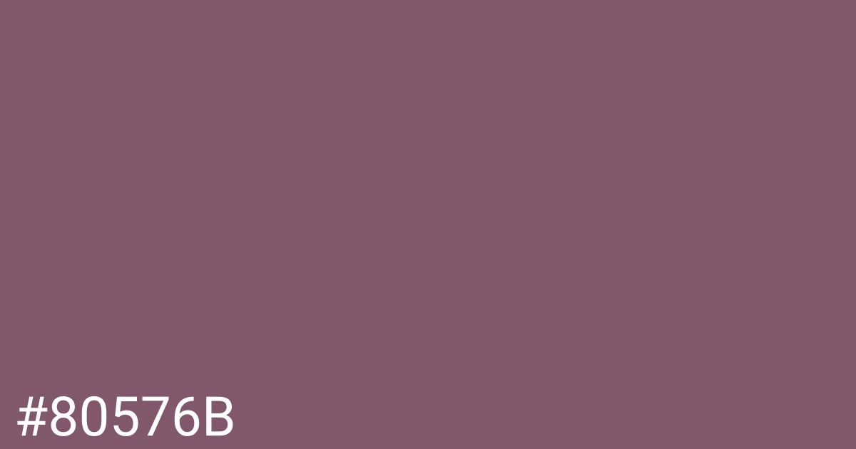 Hex color #80576b graphic