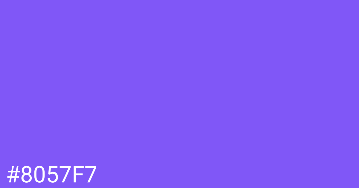 Hex color #8057f7 graphic