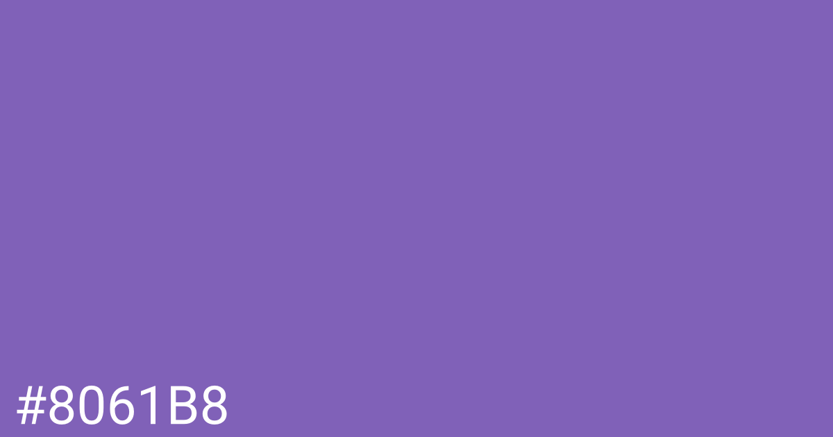 Hex color #8061b8 graphic