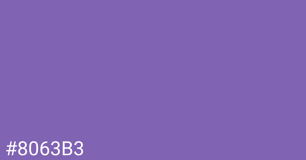 Hex color #8063b3 graphic