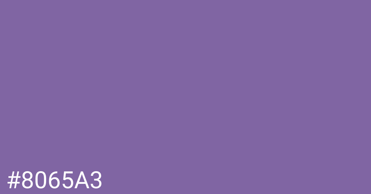 Hex color #8065a3 graphic