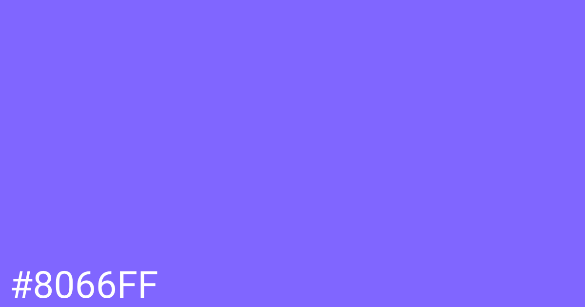 Hex color #8066ff graphic