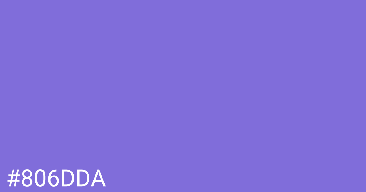 Hex color #806dda graphic