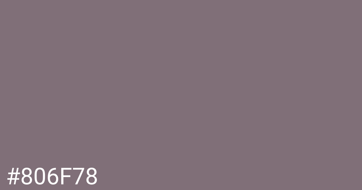 Hex color #806f78 graphic