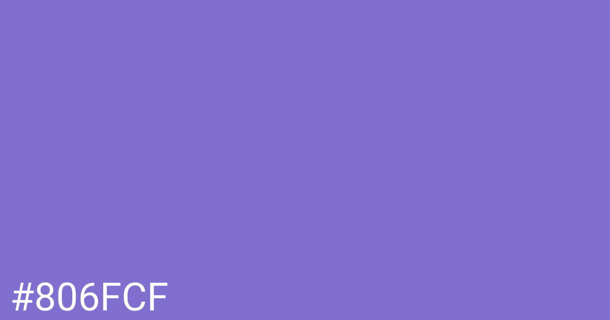 Hex color #806fcf graphic