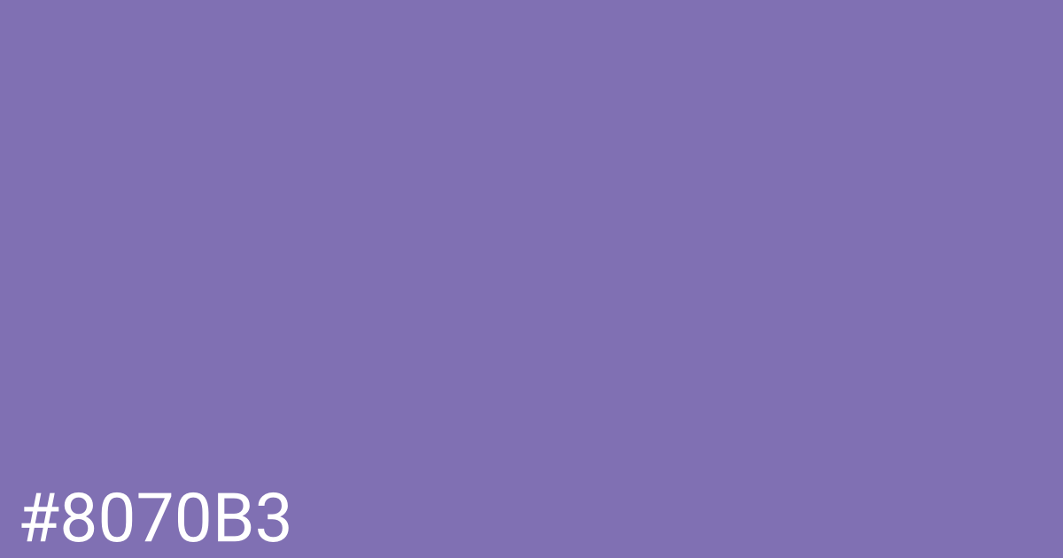 Hex color #8070b3 graphic