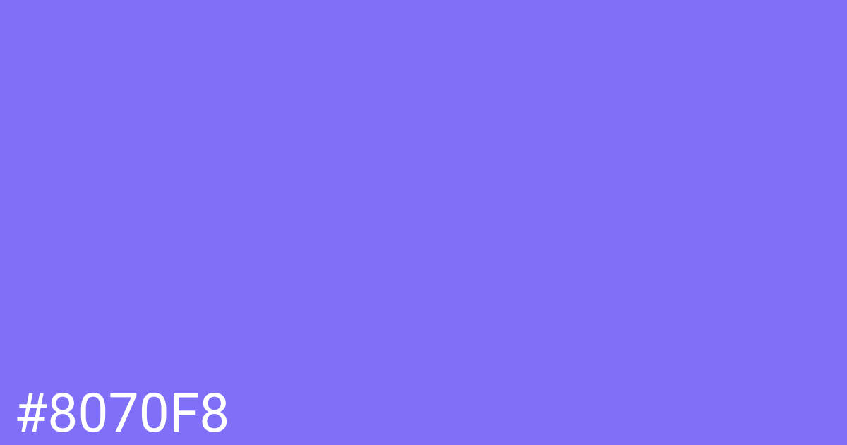 Hex color #8070f8 graphic